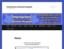 Tablet Screenshot of interlachenanimalhospital.com